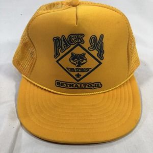 Cub Scout Hat Cap Pack 94 Bethalto Illinois Yellow Snapback One Size Fits Most